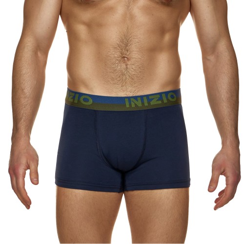 2 Pack Boxer INIZIO με ματ λάστιχο μπλε/χακί