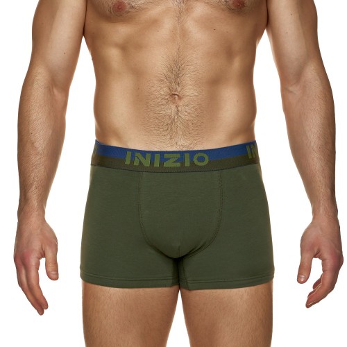 2 Pack Boxer INIZIO με ματ λάστιχο μπλε/χακί