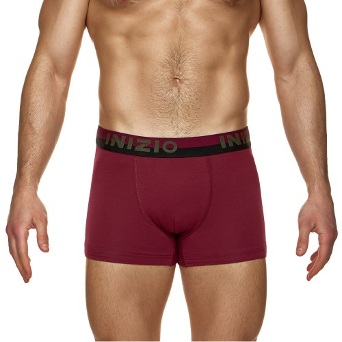 2 Pack Boxer INIZIO με ματ λάστιχο μαύρο/μπορντό