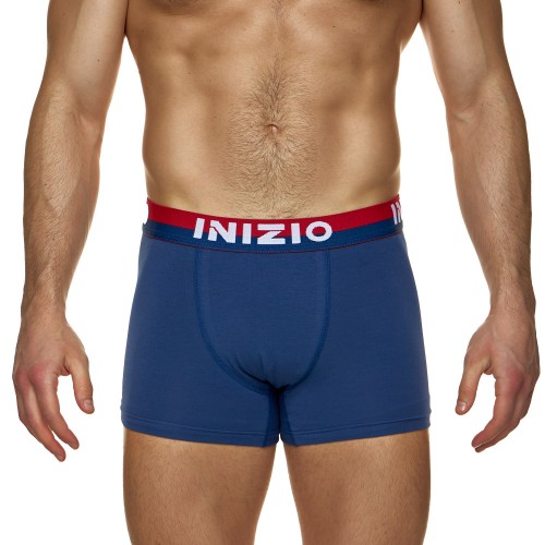 2 Pack Boxer INIZIO με ματ λάστιχο μαύρο/μπλε ραφ