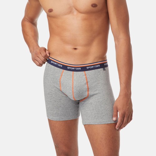 2 Pack Boxer Minerva Sporties Fit Long γκρι/μπλε 