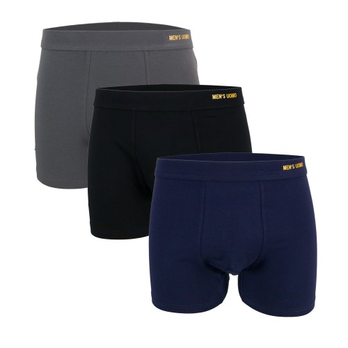 3 Pack Boxer Men's UOMO μπλε-μαύρο-γκρι 