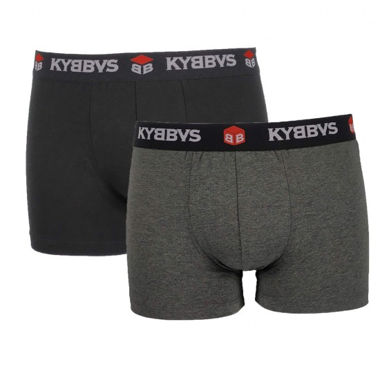 Boxers kybbvs 2 τμχ μαύρο-ανθρακί