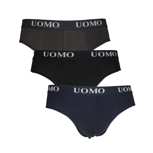 Slip UOMO οικονομική συσκευασία 3 τμχ Ανθρακί- Μαύρο -Μπλε
